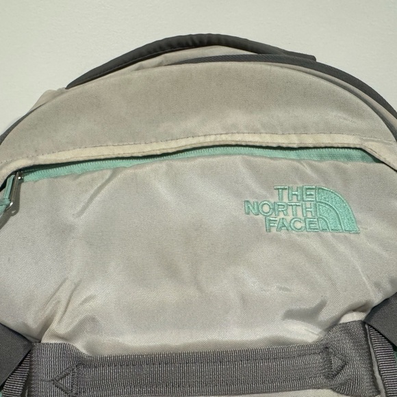 The North Face Women's Surge Laptop Backpack Light Gray Teal - Picture 3 of 10